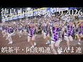 【阿波踊り2026】徳島市阿波おどり2026 娯茶平・阿波鳴連・ほんま連 三連が魅せる真夏の熱演 | Awaodori in Tokushima, Japan