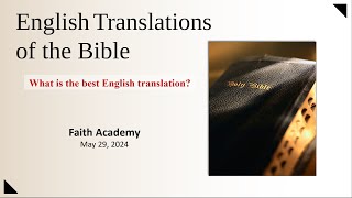 Faith Academy - What is the Best English Translation?