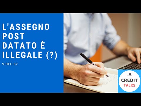 Video: È illegale postdatare un assegno?