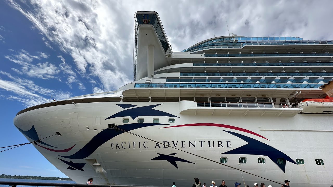 Walking around the Bow Deck on the P&O Pacific Adventure (formerly Golden Princess)