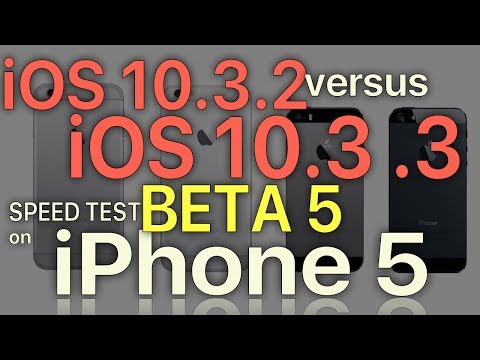 iPhone 5 : iOS 10.3.2 vs iOS 10.3.3 Beta 5 / Public Beta 5 Speed Test (Build 14G5057a)