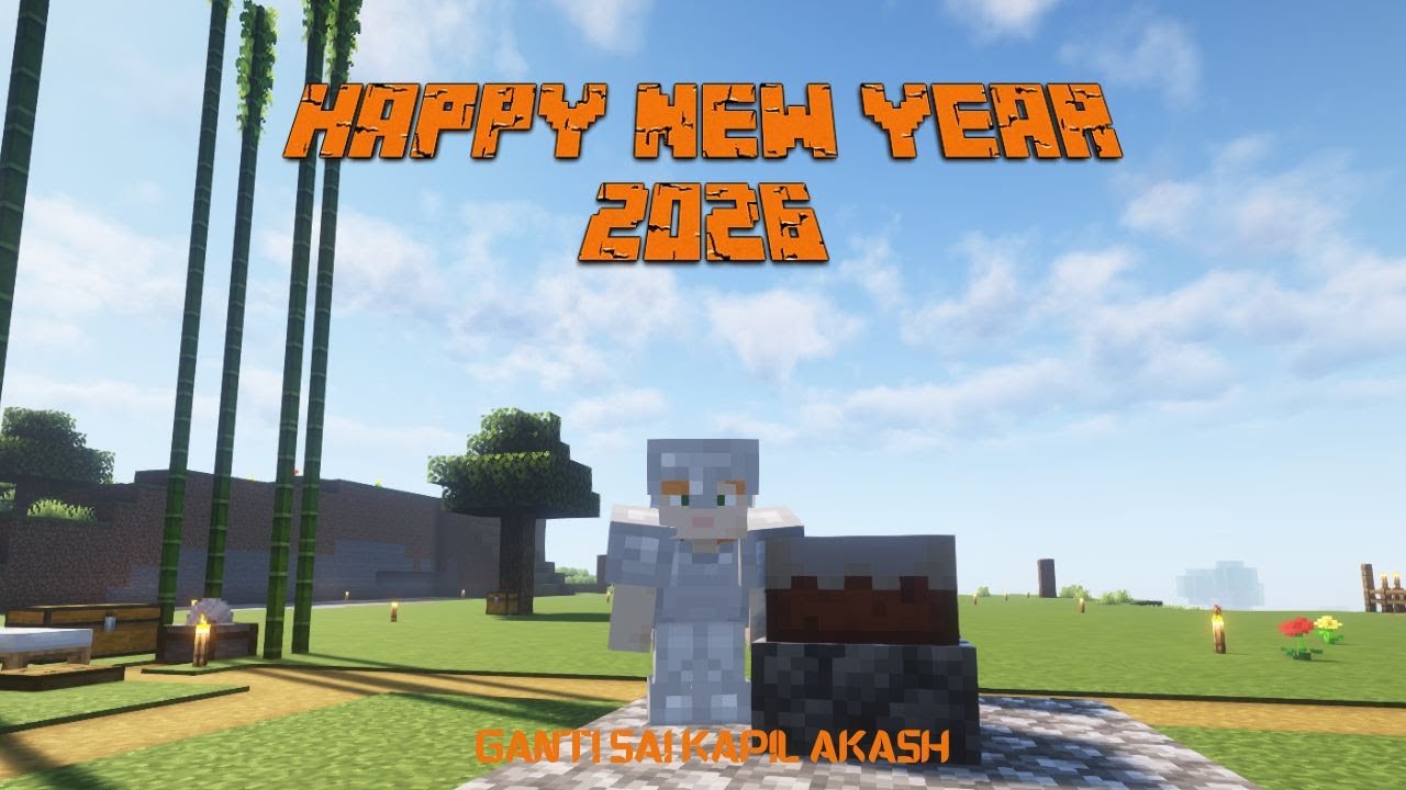 🎉 Happy New Year 2026 in Minecraft 🎂 | Cake Cutting Celebration ...