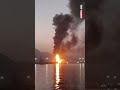 BAE Fujairah'taki petrol limanında İHA saldırısı sonucu yangın çıktı
