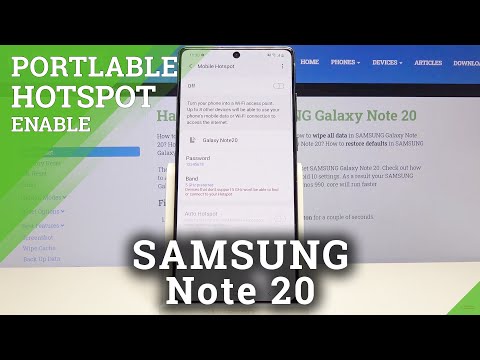 How to Enable Portable Hotspot in SAMSUNG Galaxy Note 20 – Network Connection