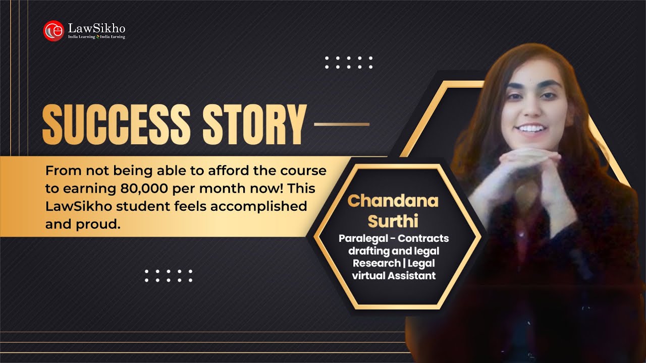 Success story | Chandana Surthi | lawsikho 