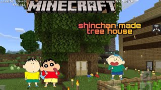 Shinchan made tree house | shinchan minecraft | shinchan bow masao | jagrit goswmai | by xyz gamxr