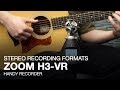 Zoom h3vr stereo recording formats