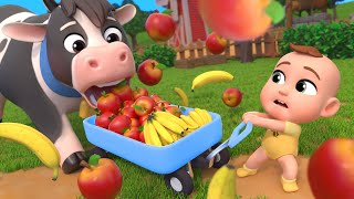 What Do Farm Animals Eat Today? 🍎🥦 | Lalafun Nursery Rhymes & Kids Songs
