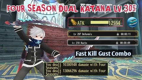Toram Online - 12.5K Monster ATK Dual Katana Four Season Build Lv.305