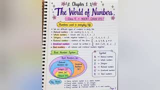 Class 9 Maths Chapter 3 Notes | The World of Numbers | Handwritten Topper Notes | CBSE 2026-27