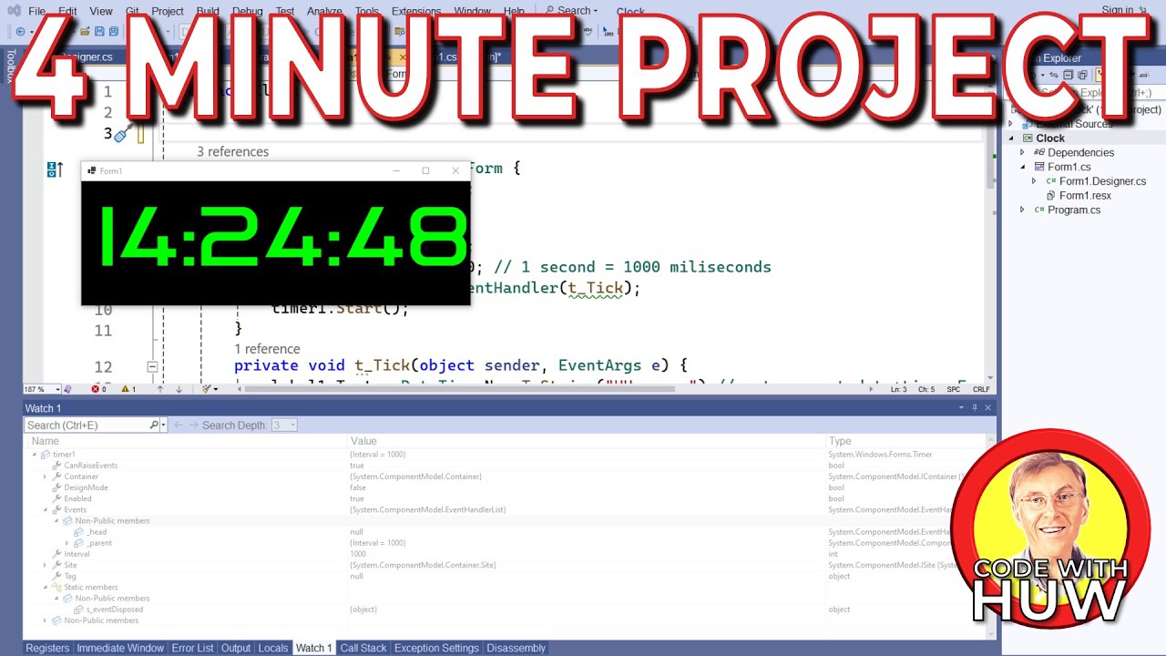 Program a Digital Clock (Easy C# Project, Ideal For Beginners) - YouTube