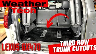 How to Trim Weathertech Cargo Trunk Liner Mat for Third Row Seat | Lexus GX470 Prado