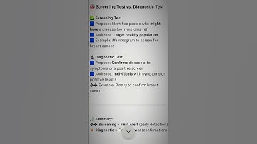 difference between screening test and diagnostic test