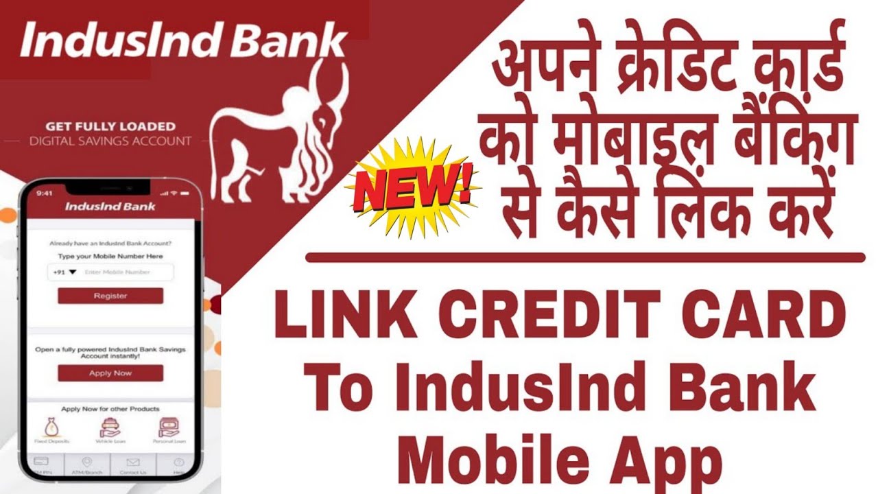 How to Link Credit Card in IndusInd Mobile App Link Credit Card