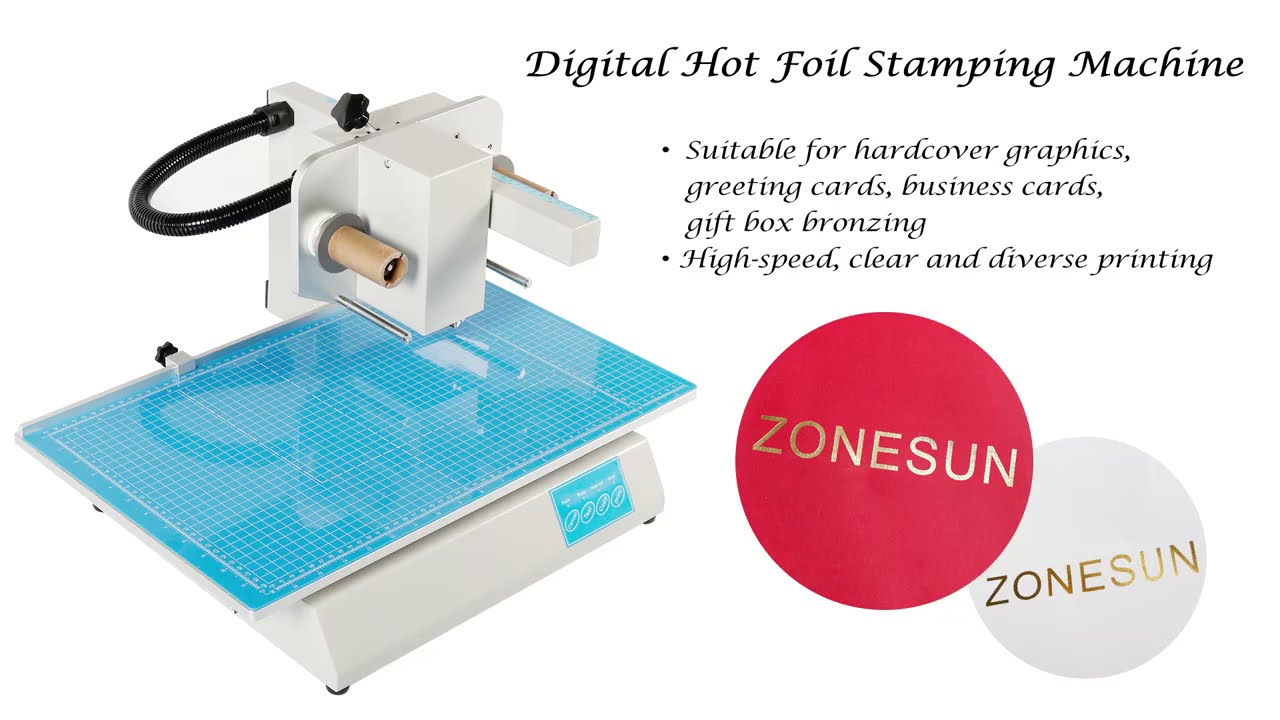 ZONESUN ZS-8025 Automatic Digital Plate-free Foil Stamping Machine for