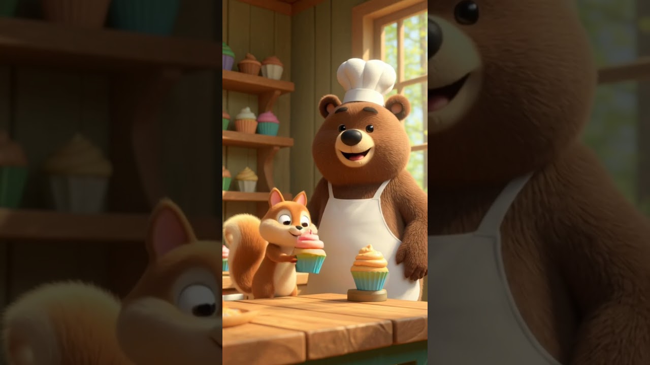 When a Bear Shares His Cake 🐻💛 | Touching Short Animation 