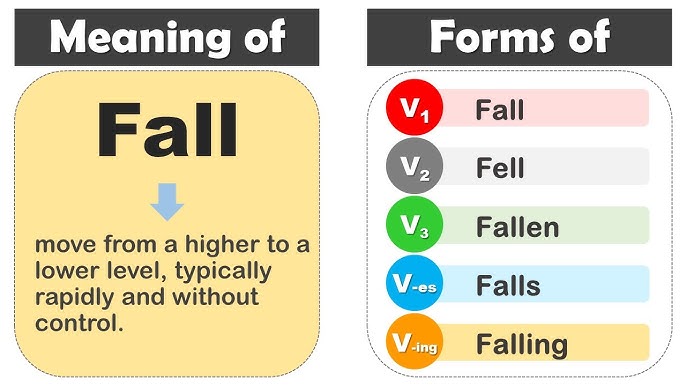 Fall Past And Past Participle Form V1 V2 V3 V4 V5 Form of Fall