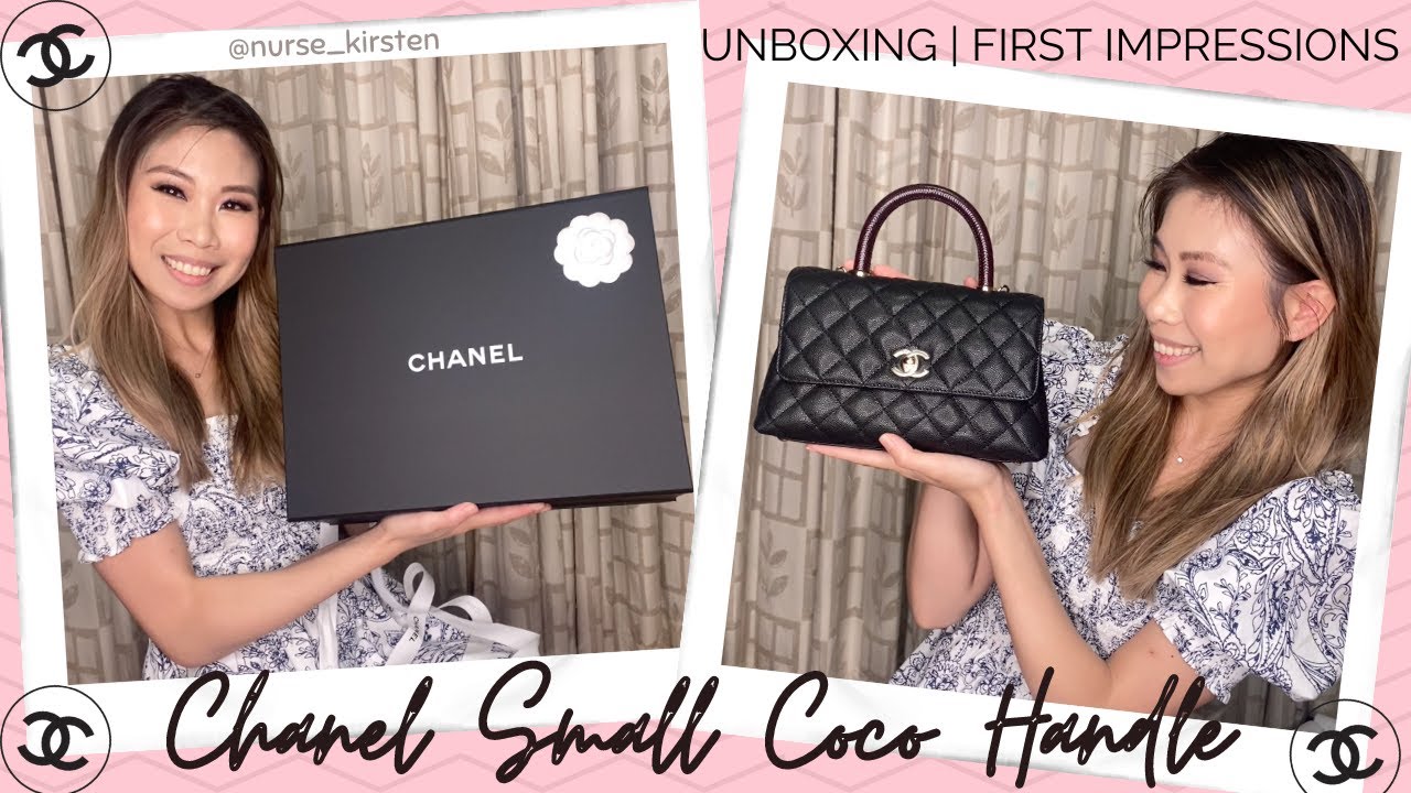 Unboxing my FIRST CHANEL LEATHER BAG! - Small Coco Handle (2023 PRICE) 