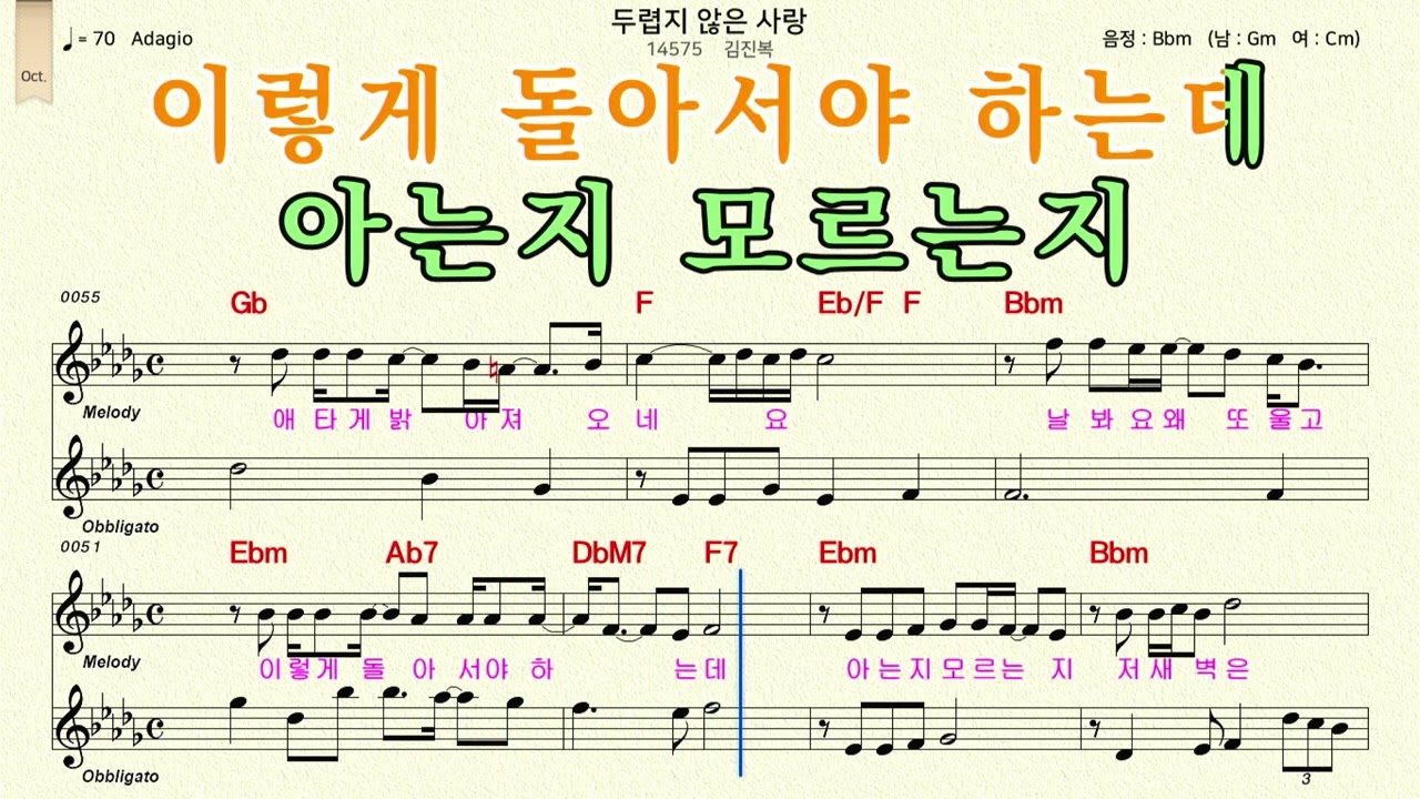 김진복 - 두렵지 않은 사랑 MR