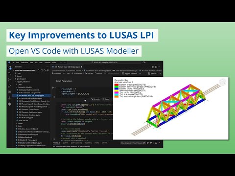 Key improvements to LUSAS LPI (LUSAS Programmable Interface)
