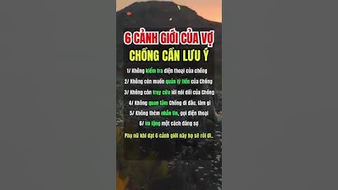 6 CẢNH GIỚI CỦA VỢ, CHỒNG CẦN LƯU Ý #tramnguyen #baihoccuocsong #songhanhphuc #shortsvideo