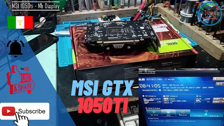 Reparar sin visualización: MSI GTX 1050 Ti