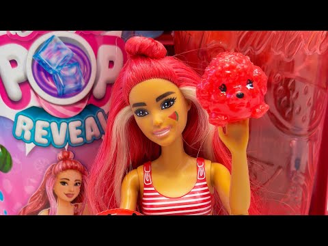 ASMR Barbie Pop Reveal Fruit Series 🍉 | Mystery Slime Reveal | Satisfying video #barbie #asmr