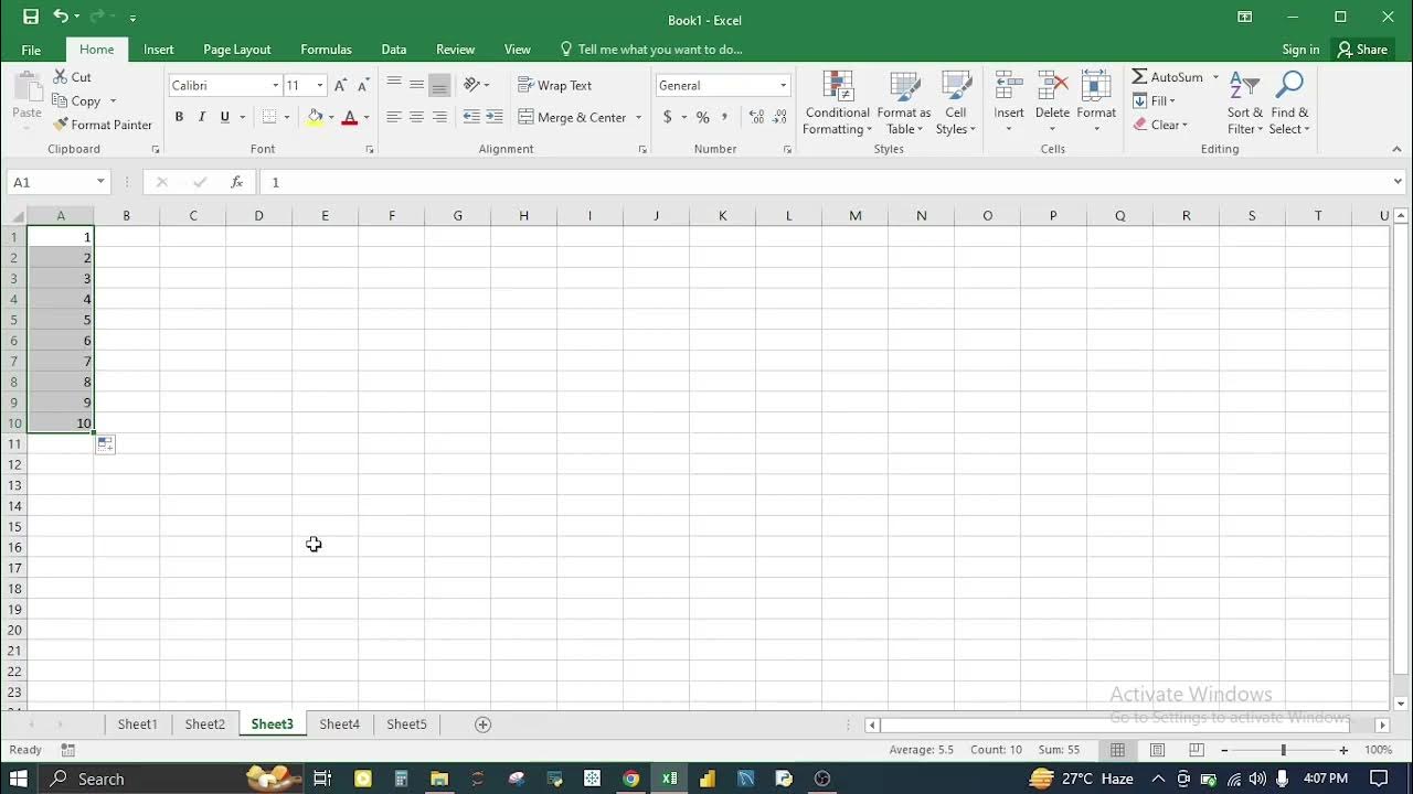Excel Fill Function