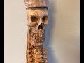 Wood Carving &quot; Mr Jaw &quot; wooden skull