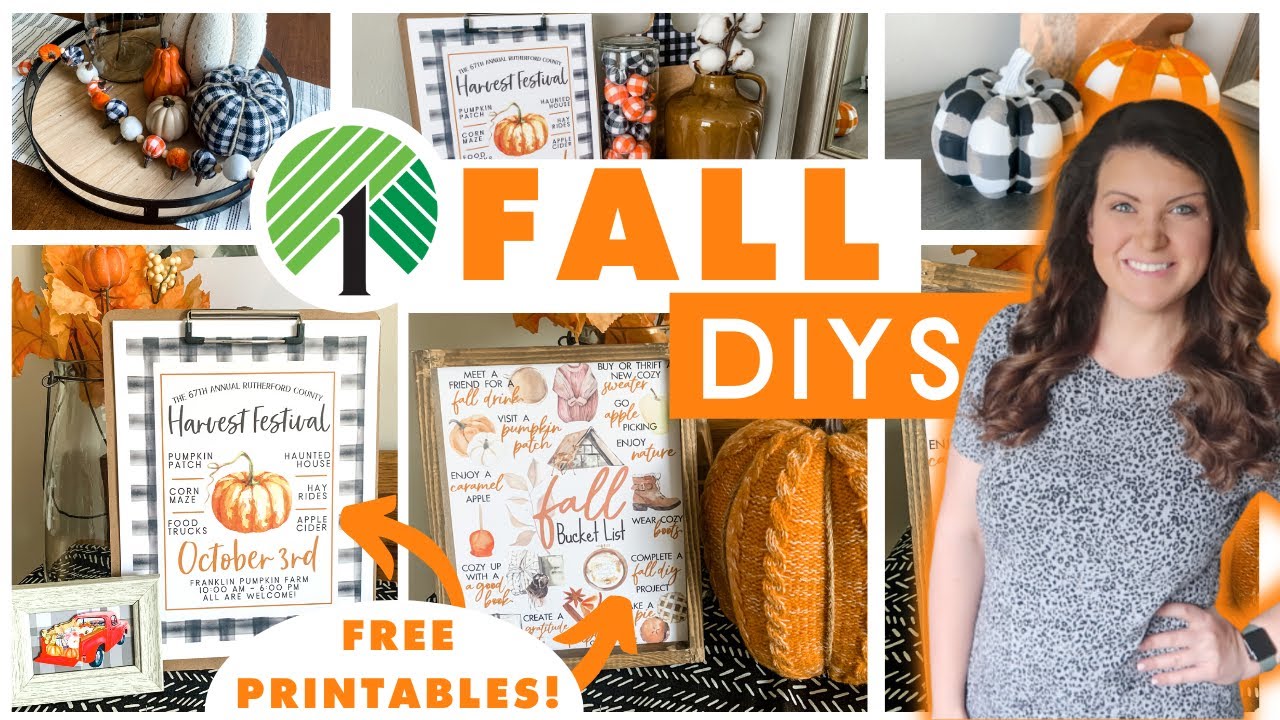 8 High-End Dollar Tree Fall DIYs + FREE FALL PRINTABLES! 🍁 - YouTube