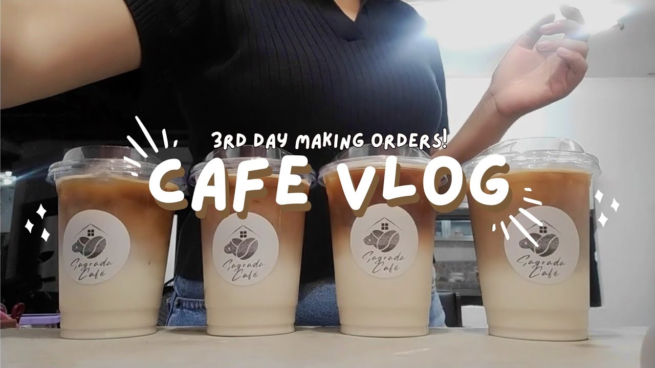 cafe vlog ☕ 3rd day making orders of a small cafe owner | Sagrada Café ...