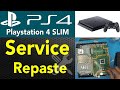 Playstation 4 ps4 slim teardown clean and repaste