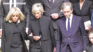 Brigitte Macron avec Bernard Arnault aux obsèques de Mathilde Favier le 31 aout 2026 à Paris