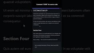 Make a Scroll Triggered Progress Bar with HTML CSS & JS!