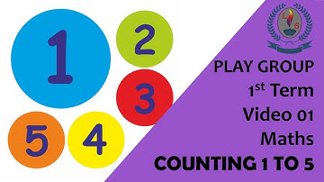 PLAY GROUP  - 1st Term  - Video 01  - Maths - Counting 1 to 5