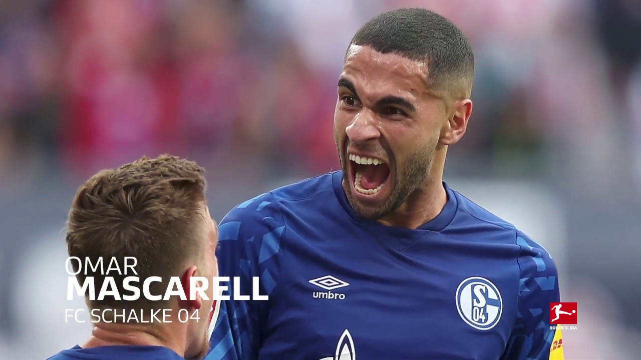 Omar Mascarell of Schalke 04 on Bundesliga's Revierderby against Borussia Dortmund