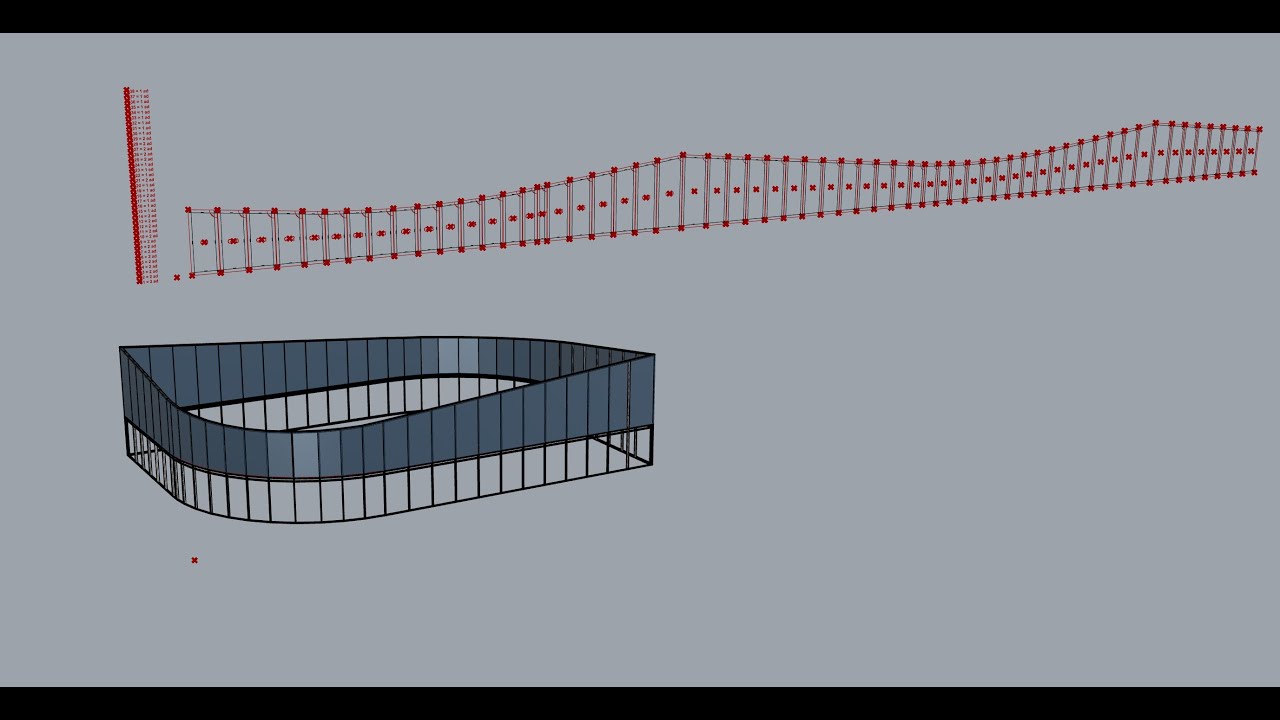 Preparing fabrication drawings of curtain wall glasses in Grasshooper. (tutorial video)