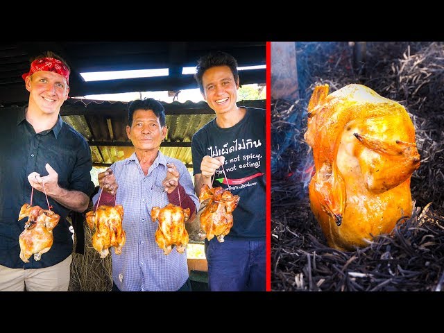 Unique Grilled Chicken - DONT TRY THIS AT HOME!! with Sonny Side! | ไก่อบฟาง