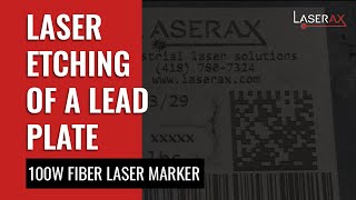 Laser Etching of a Lead Plate