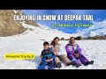 Enjoying in snow at Deepak Taal on Leh Manali Highway | Peaceful stay at Jispa | Roving Family