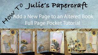How to Add a New Page to an Altered Book Full Page Pocket Tutorial