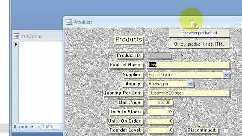 MS ACCESS FORM OBJECTS - PT3