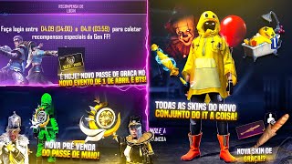 PEGUE HOJE! PASSE DE GRAÇA, PRÉ VENDA DE MAIO, TUDO DA NOVA SKIN LENDÁRIA, SKIN DE GRAÇA E MAIS!!