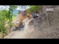 Excavator Operator's Journey: Carving a Road Through Challenging Hillside | Heavy Equipment Experts
