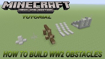 Minecraft Xbox Edition Tutorial How To Build WW2 Obstacles