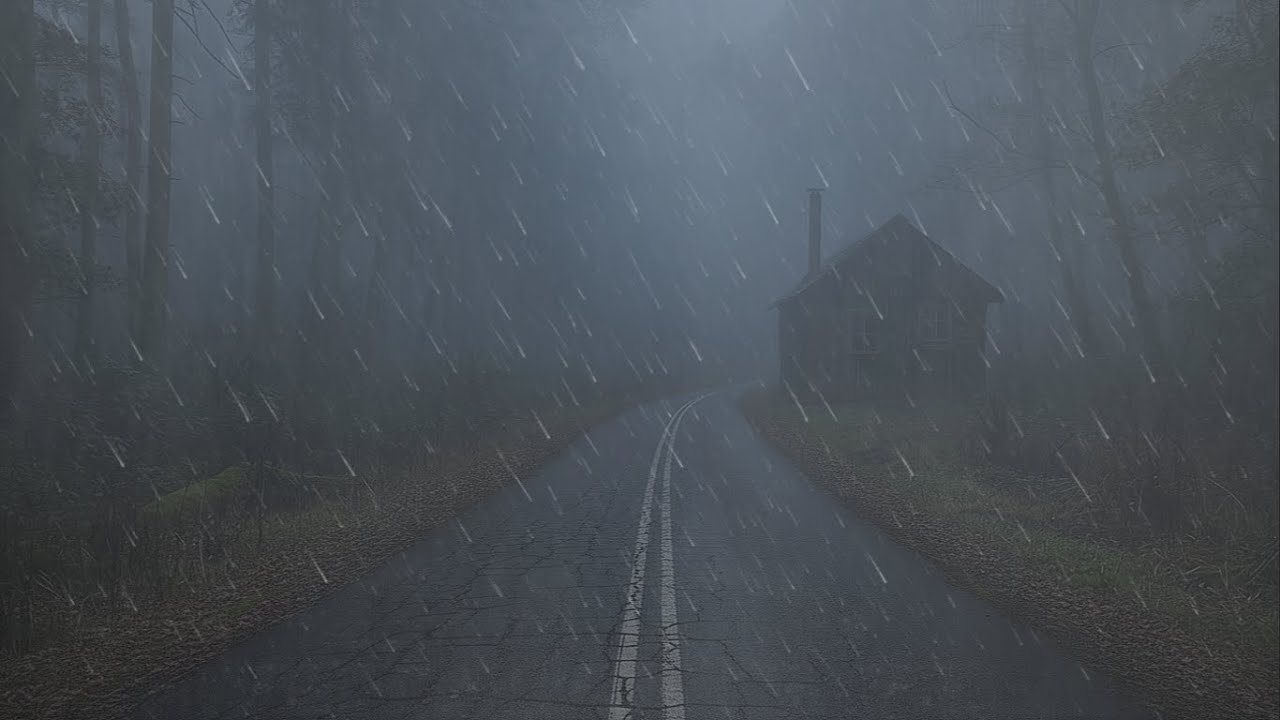 🌧️ Гром и сильный дождь ⚡ Белый шум для сна | Спите всю ночь