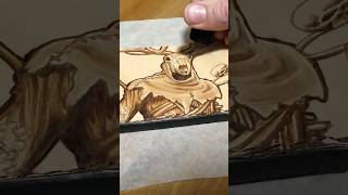 Witcher Wallet Leather Burning #shorts #pyrography