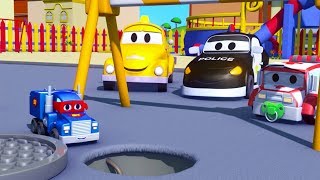 Carl der Super Truck und Der Klein Laster in Car City| Auto und Lastwagen Bau Cartoons (für Kinder)