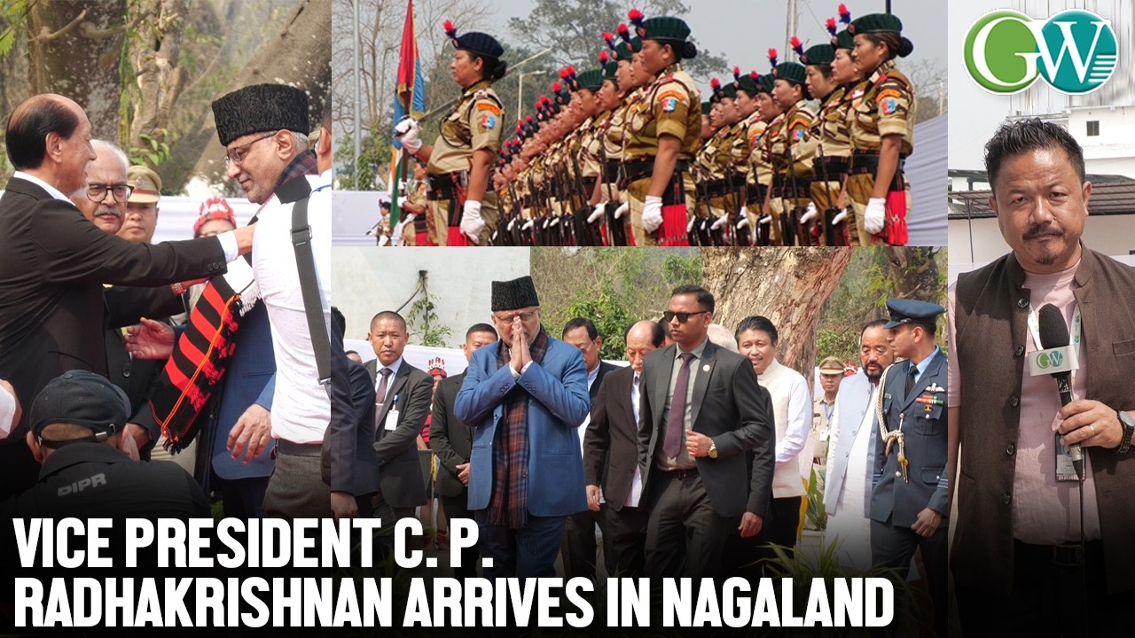 VICE PRESIDENT C. P. RADHAKRISHNAN ARRIVES IN NAGALAND FOR NL UNIVERSITY  CONVOCATION
