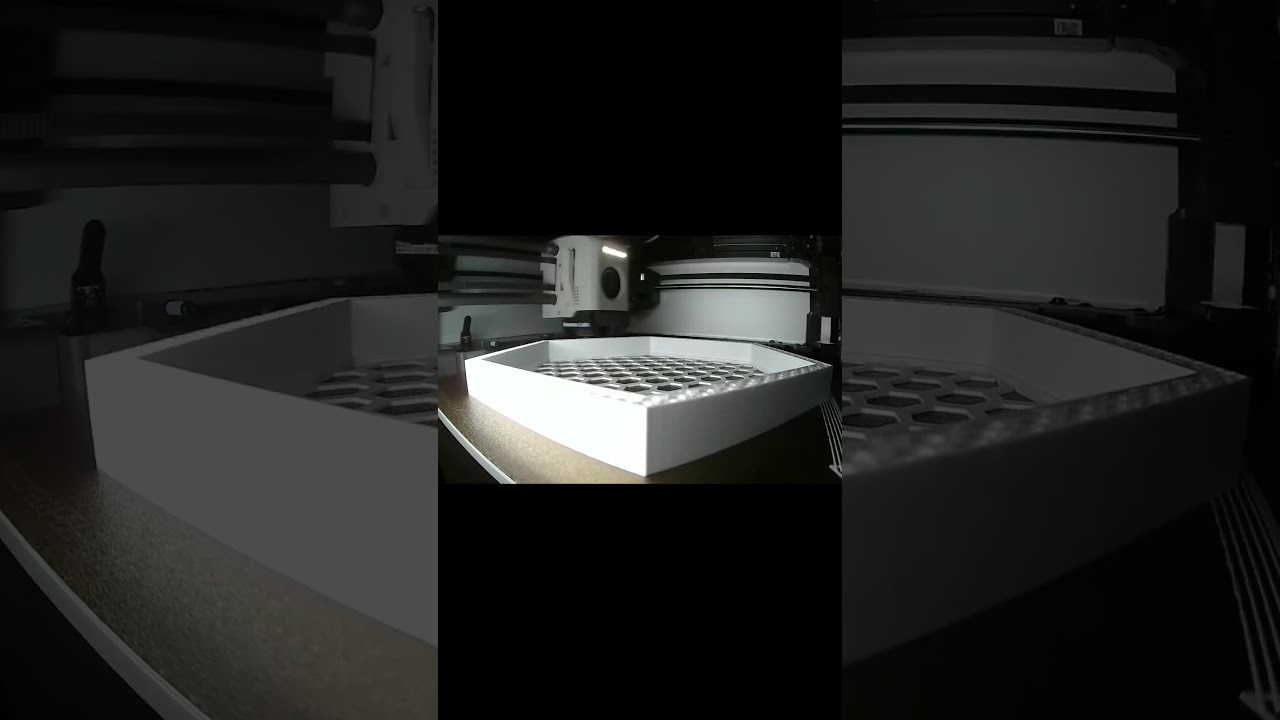 Hexagon Sound Panel v1   Outer short #3dprinting #timelapse